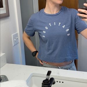 Good hYOUman Finny Box Crop Tee